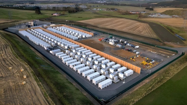 Utility-scale battery energy storage system at grid stabilization facility